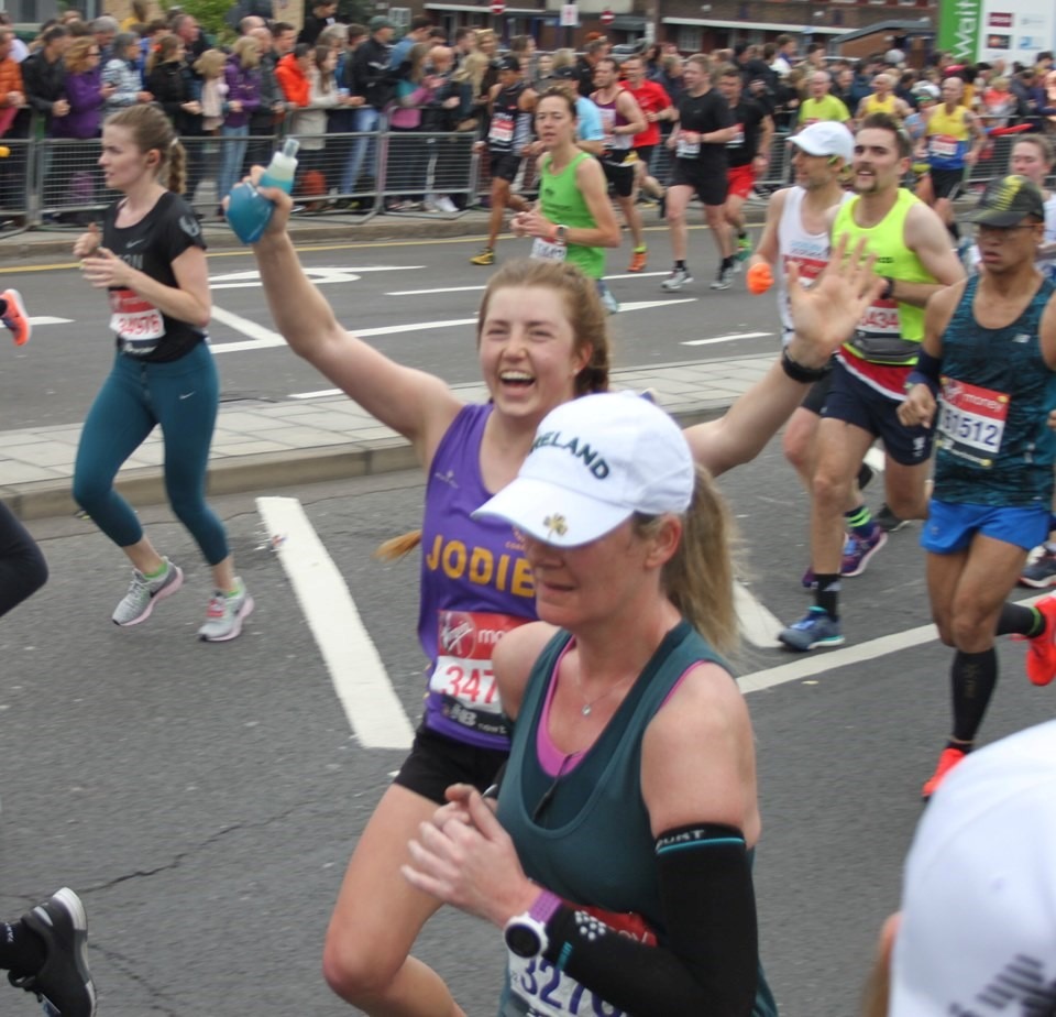 Jodie running the 2019 London Marathon.
You Rock!

