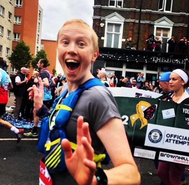 Ruth running the London Marathon in 2019.