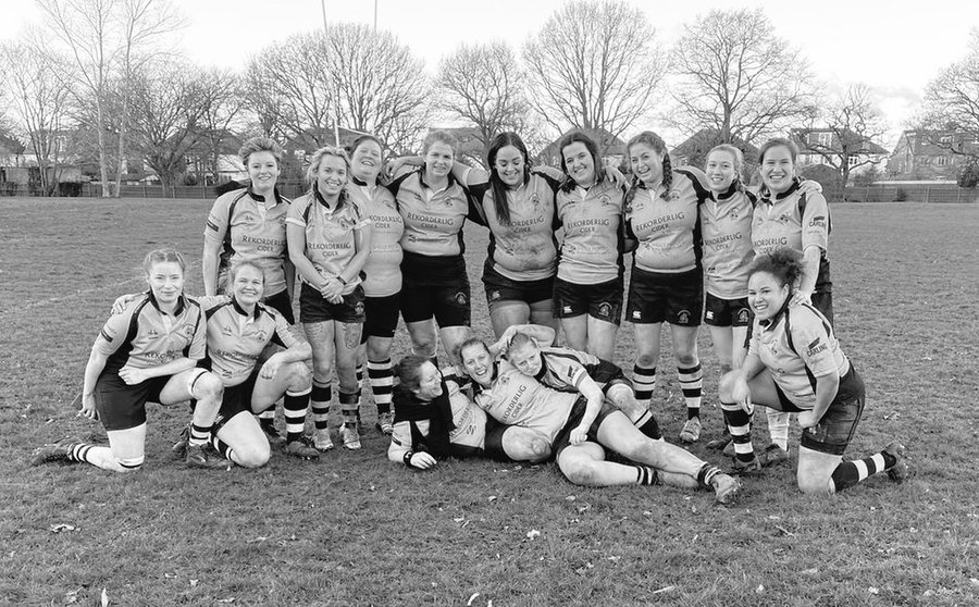Photo of women's rugby team, work-life home-life
